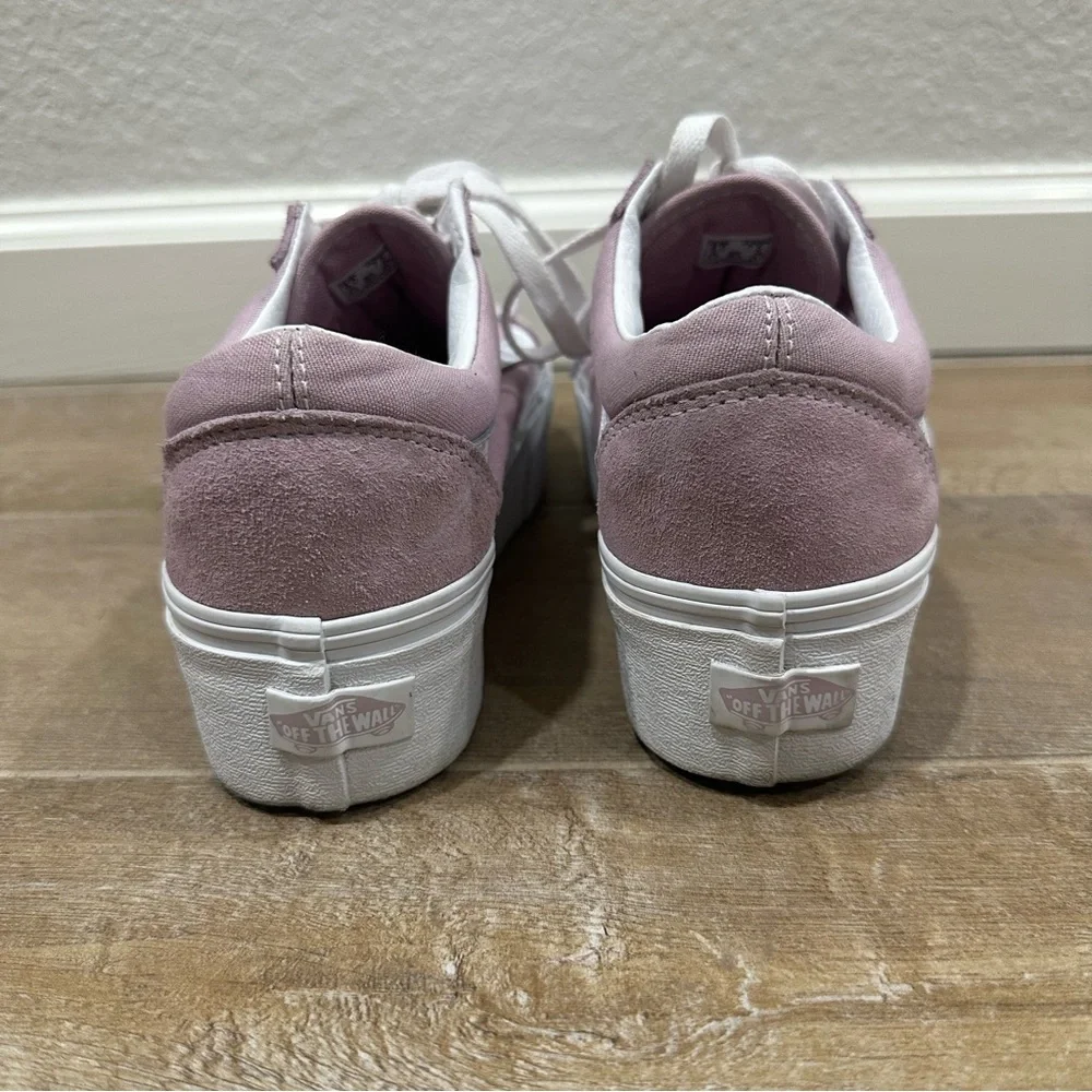 Vans Women's Light Pink Platform Sneakers - Picture 5 of 11